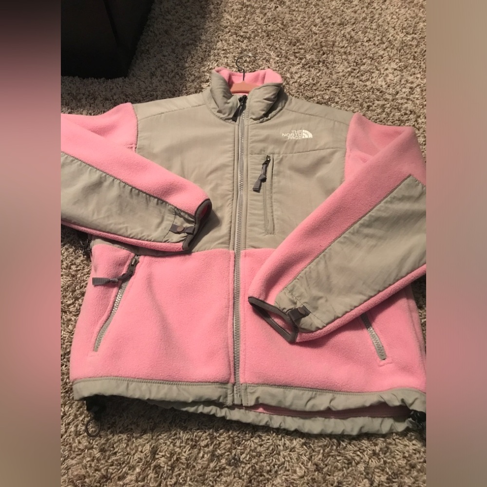 Pink & Gray NorthFace Zip up Woman’s Fleece Jacket Size XS - New Without Tags